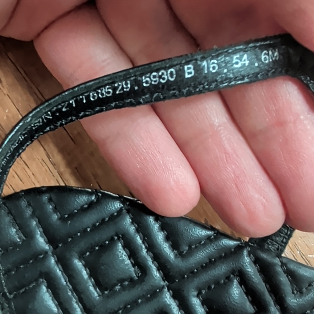 Tory Burch Marion Quilted Black Thong Sandals - Picture 6 of 7